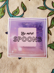 No More Spoons Sticker