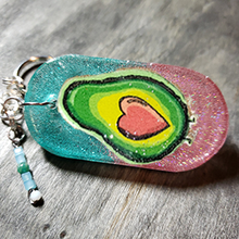 Load image into Gallery viewer, Avocado Love Keychain