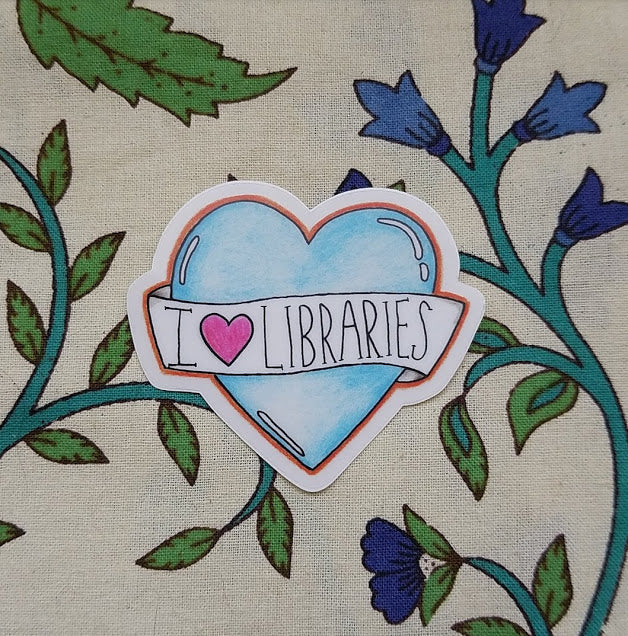 I Love Libraries Sticker